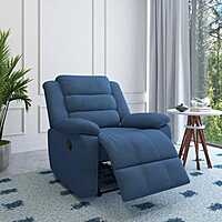 Nilkamal Sierra 1 Seater Manual Recliner Sofa (Blue)