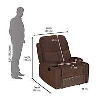 Nilkamal Matt 1 Seater Manual Recliner (Cocoa)
