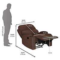 Nilkamal Matt 1 Seater Manual Recliner (Cocoa)
