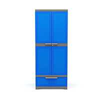 Nilkamal Freedom FMDR 1B Plastic Storage Cabinet with 1 Drawer (Deep Blue / Grey)
