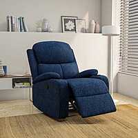 Nilkamal Matt 1 Seater Fabric Manual Recliner (Blue)