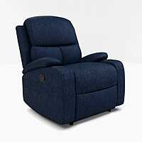 Nilkamal Matt 1 Seater Fabric Manual Recliner (Blue)