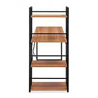 Nilkamal Dalton Desk with Bookshelf (Teak)