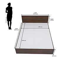 Nilkamal Arthur King Bed (Walnut)