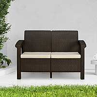 Nilkamal Goa Two Seater Plastic Sofa Set with Cushion