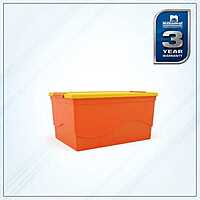 Nilkamal 50 Litre Multipurpose Storage Box with Lid (Orange and Yellow)
