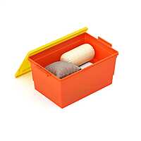 Nilkamal 50 Litre Multipurpose Storage Box with Lid (Orange and Yellow)