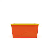 Nilkamal 50 Litre Multipurpose Storage Box with Lid (Orange and Yellow)