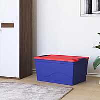 Nilkamal 50 Litre Multipurpose Storage Box with Lid (Blue and Red)