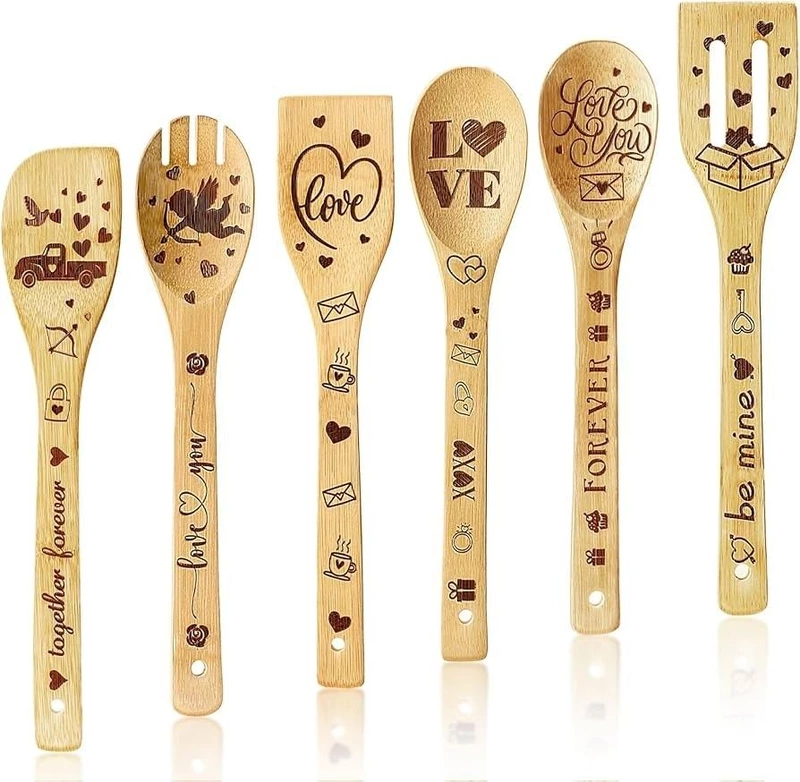 Custom Printed Wooden Spoon Set
