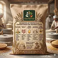 MP Sharbati Wheat Atta (Medium) - 5 kg