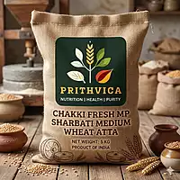 MP Sharbati Wheat Atta (Medium) - 5 kg