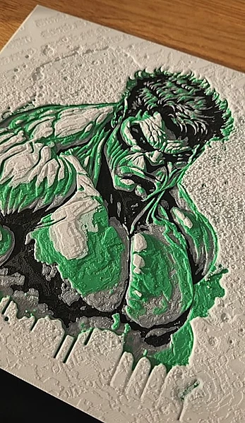 The Hulk Hue Forge Layered Art - Superhero Series