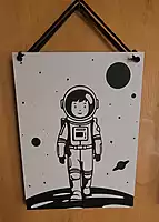 Black and White 3D Wall Art - Space Set