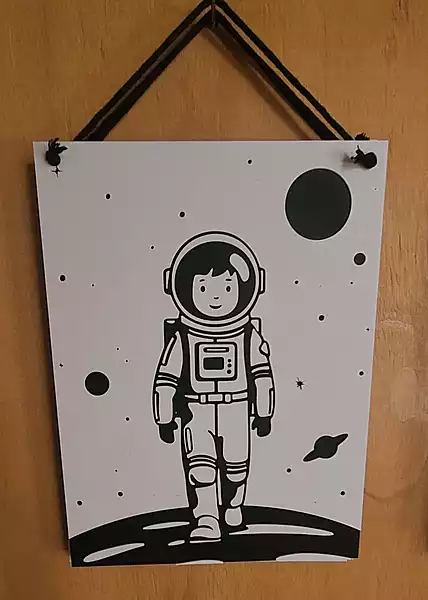 Black and White 3D Wall Art - Space Set