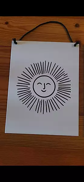 Black and White 3D Wall Art - Sunshine Set