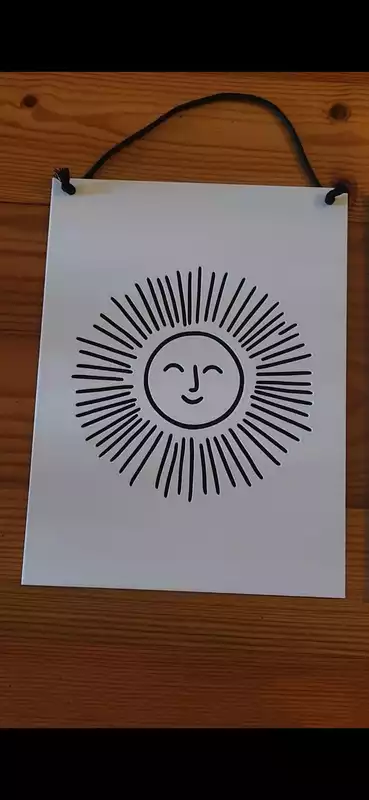 Black and White 3D Wall Art - Sunshine Set
