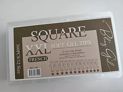 Bling Girl - Clear Soft Gel French Tips XXL