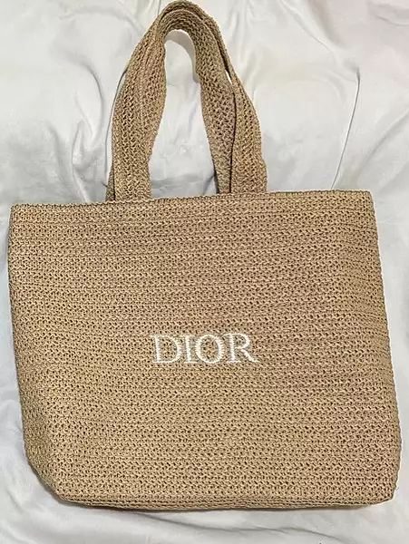 D!0r Raffia Tote Bag