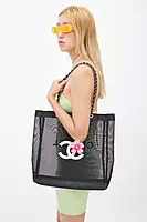 Ch@nel GWP Mesh Tote Bag with pouch