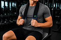 Eco hug | Premium Black Bamboo Gym Towel 35 x 74 cm |2 Pieces| Ultra Soft, Quick Dry & Highly Absorbent