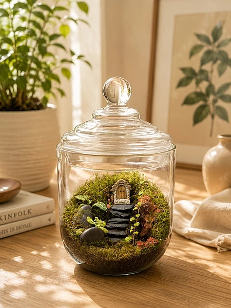 Enchanted Fairy Door Moss Terrarium