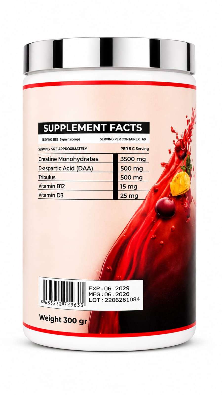 Vortexx Crea-Test Testosterone Booster 300g | كريا-تيست Vortexx Crea-Test Testosterone Booster 300g | كريا-تيست