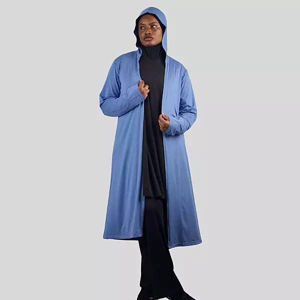 BLUE LYCRA KIMONO