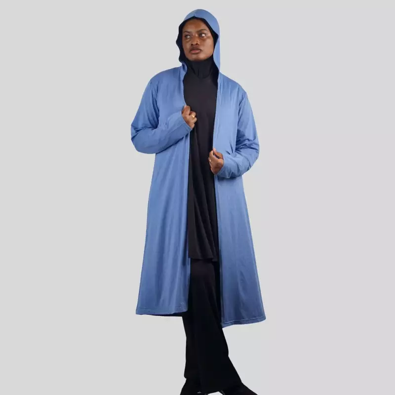 BLUE LYCRA KIMONO