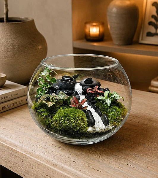 Zen Path Fittonia Bowl Terrarium