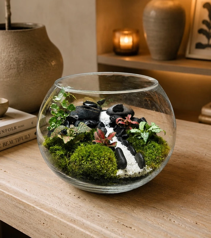 Zen Path Fittonia Bowl Terrarium