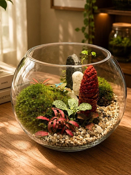 Fittonia Moss Garden Bowl Terrarium
