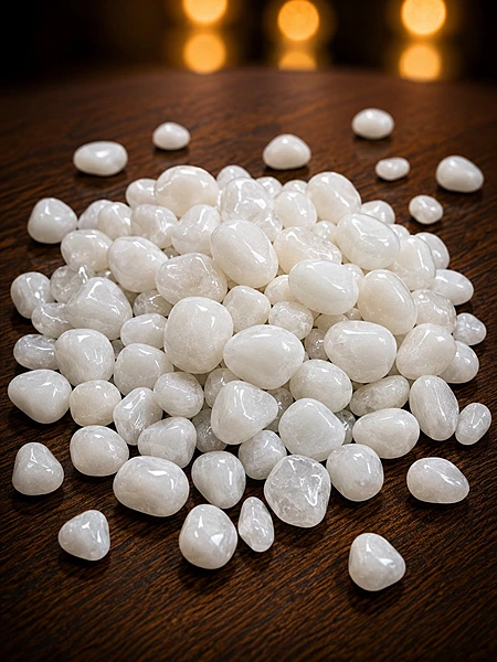 Polished White Decorative Stones per KG