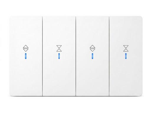 TUYA double shutter Zigbee push switch white