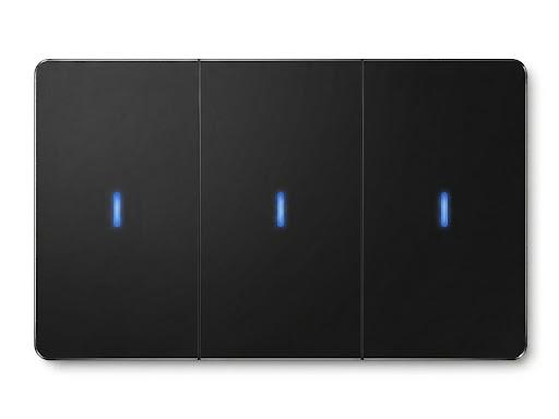 TUYA 3 Gang 1 Way ZigBee Push Switch Black