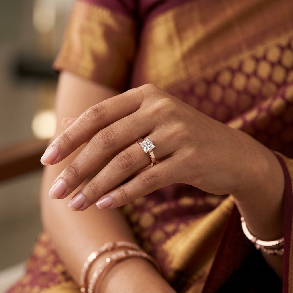 Princess diamond Solitaire ring