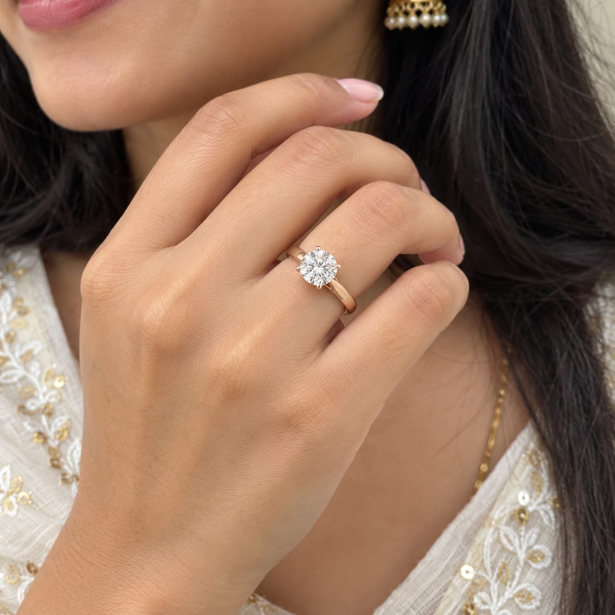 Round diamond Solitaire ring