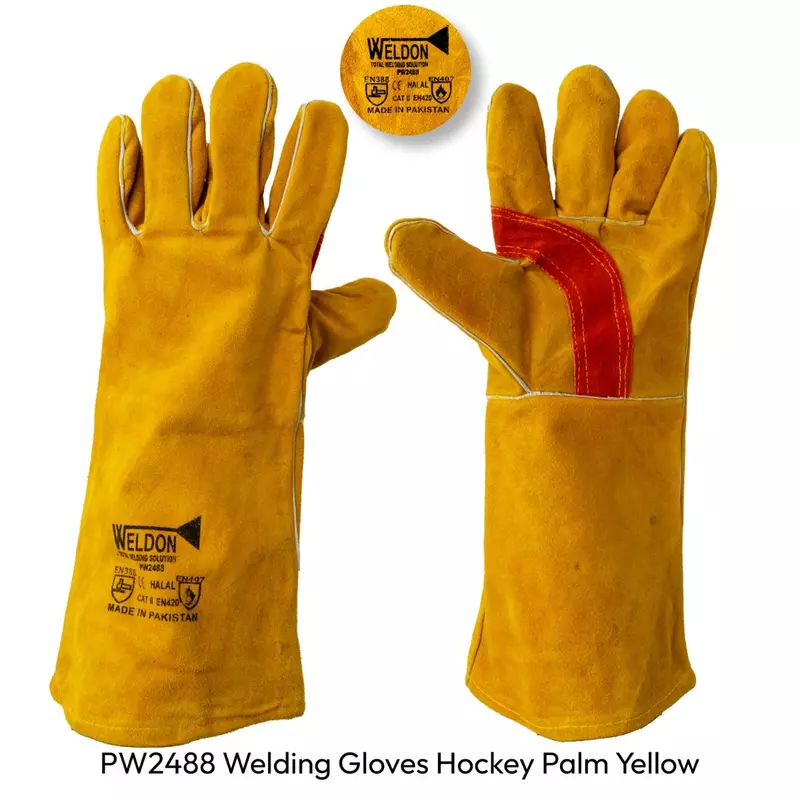 Leather Welding Gloves A+ Grade Hockey Palm Weldon