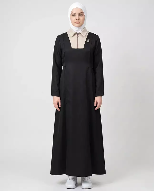 MODERN MUSE BOX PLEAT JILBAB BLACK