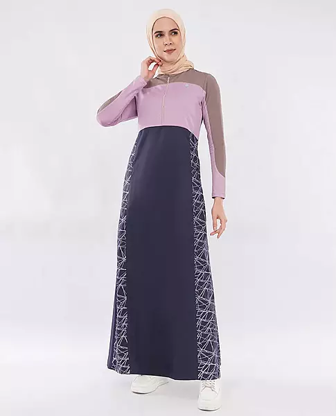 MAUVE STORY COLOUR CONTRAST JILBAB