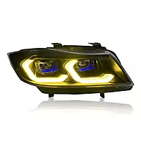 E90 3 Series Sedan Laser Style LED Headlights V3 CSL Yellow/White (2005β2012)