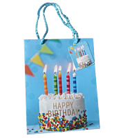 Happy Birthday Gift Bag 4Asst - Small