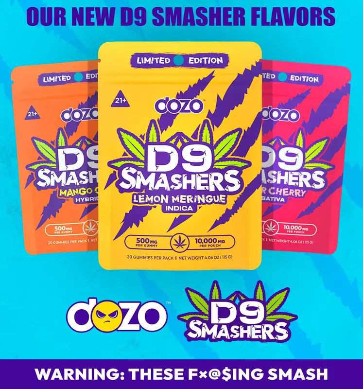 DOZO 420 DROP D9 SMASHER 500MG PER GUMMY 10000MG POUCH