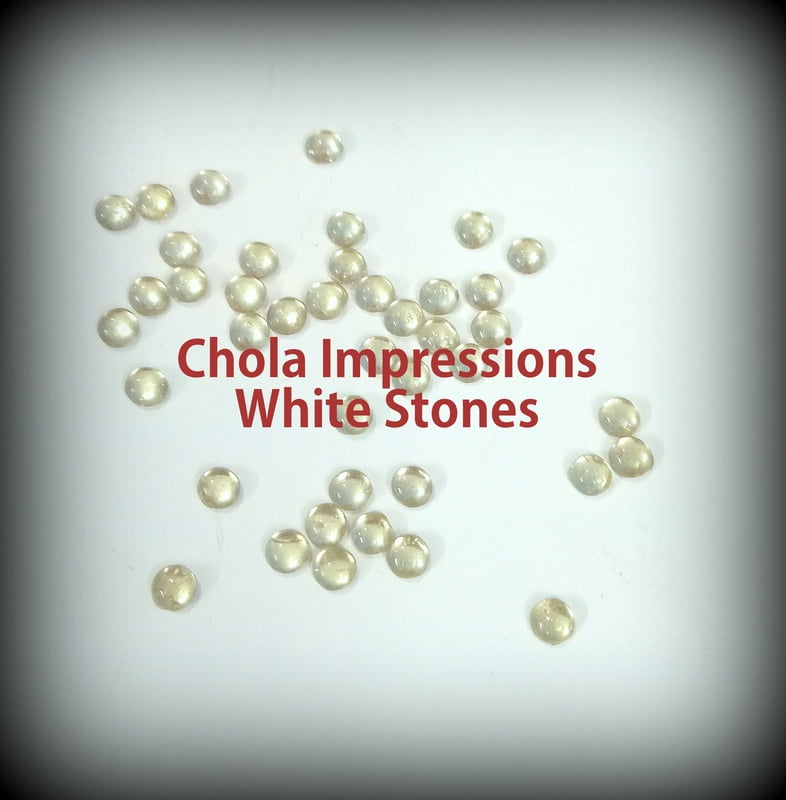 White Tanjore Stones- Pack of 100