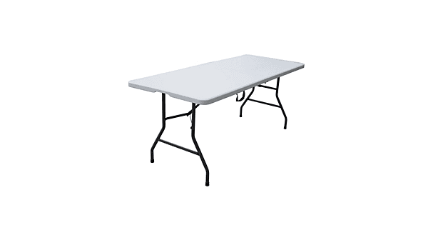 White 8ft Rectangular Table / Mesa rectangular blanca de 8ft