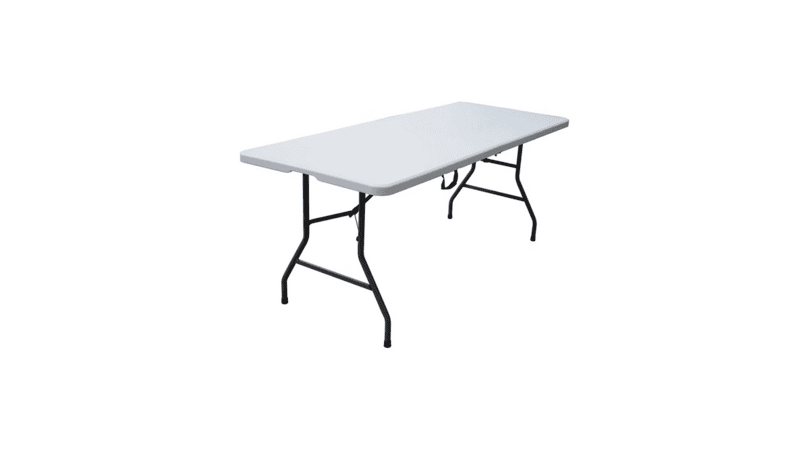 White 8ft Rectangular Table / Mesa rectangular blanca de 8ft