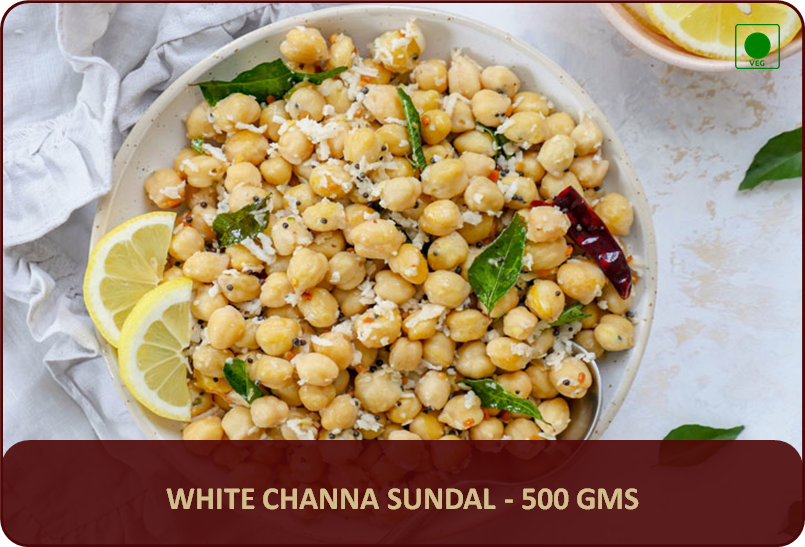 White Channa Sundal - 500 Gms