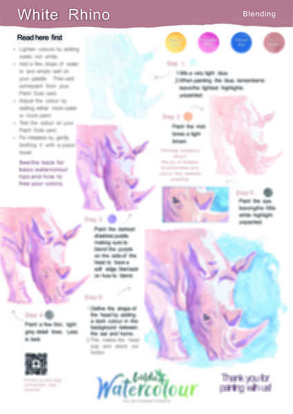 White Rhino Instruction Poster