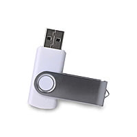 White Swivel USB Pendrive