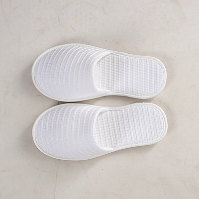 White Waffle Slippers